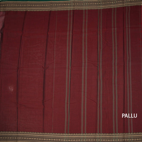 KSSRSSR42428-2-Dharwad-Cotton-Maroon-Plain-Saree-And-Thread-Border-03-pallu