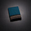 KSSRSSR42437-1-Dharwad-Cotton-Peacock-Blue-Plain-Saree-And-Temple-Border-fold