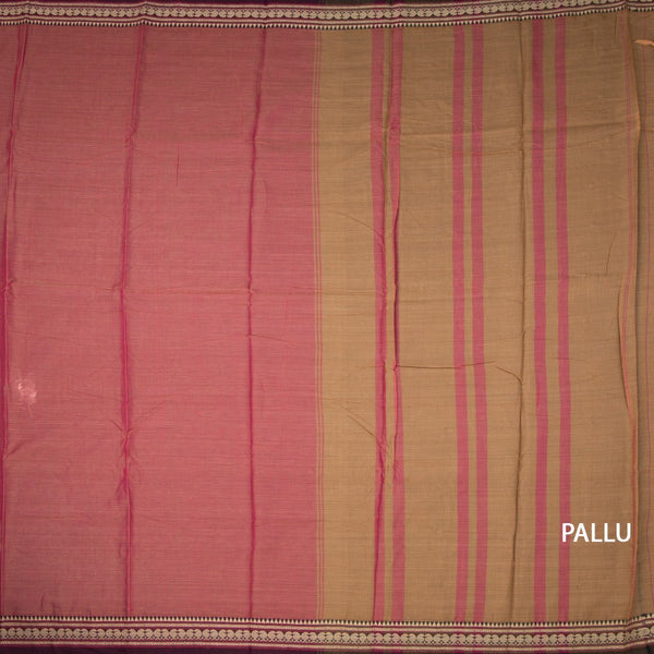 KSSRSSR42442-2-Dharwad-Cotton-Rose-Pink-Plain-Saree-And-Thread-Border-pallu