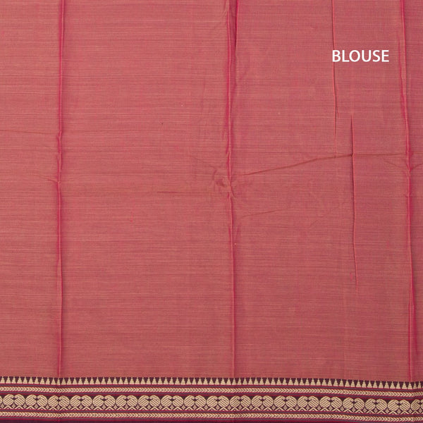 KSSRSSR42442-3-Dharwad-Cotton-Rose-Pink-Plain-Saree-And-Thread-Border-blouse