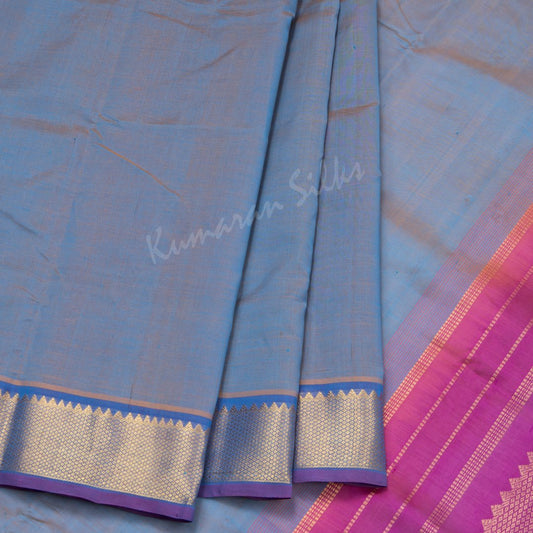 Amirthavarshini Silk Cotton Shot Colour Plain Saree