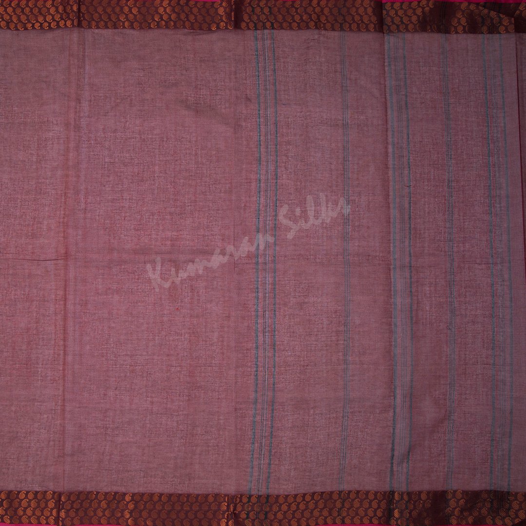Bengali Cotton Plain Maroon Saree Without Blouse