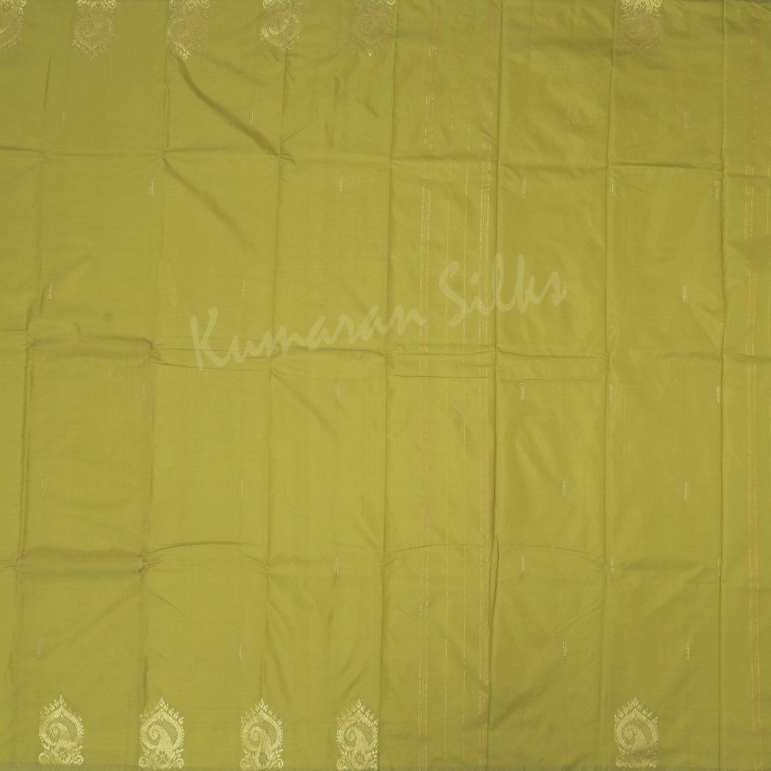 Art Silk Olive Green Borderless Saree