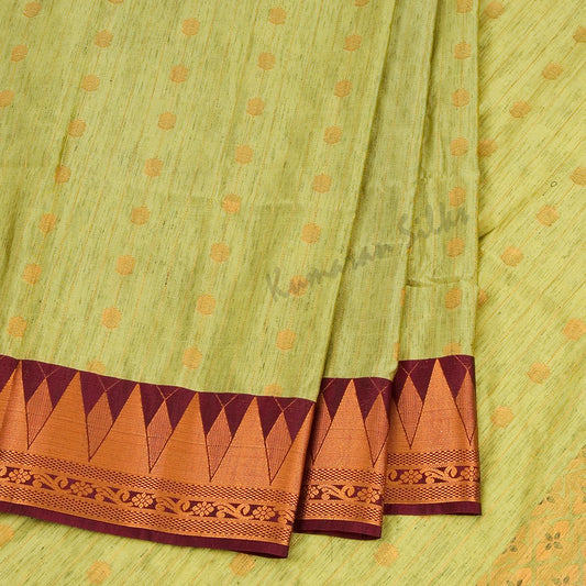 Semi Soft Silk Light Green Zari Worked Saree