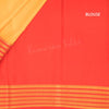 Semi Mysore Silk Plain Mango Yellow Saree 10 - Kumaran Silks