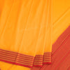 Semi Mysore Silk Plain Mango Yellow Saree 10 - Kumaran Silks