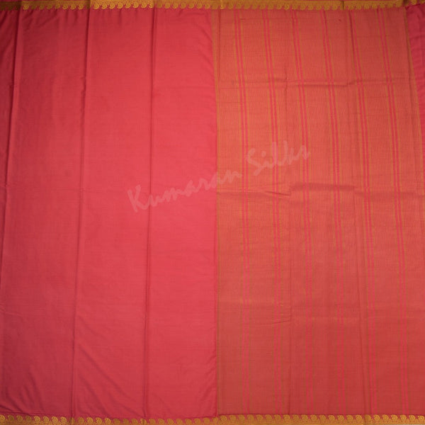 Semi Mysore Silk Plain Rose Pink Saree 02