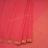 Semi Mysore Silk Plain Rose Pink Saree 02