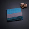 Pochampally Cotton Blue Printed Saree