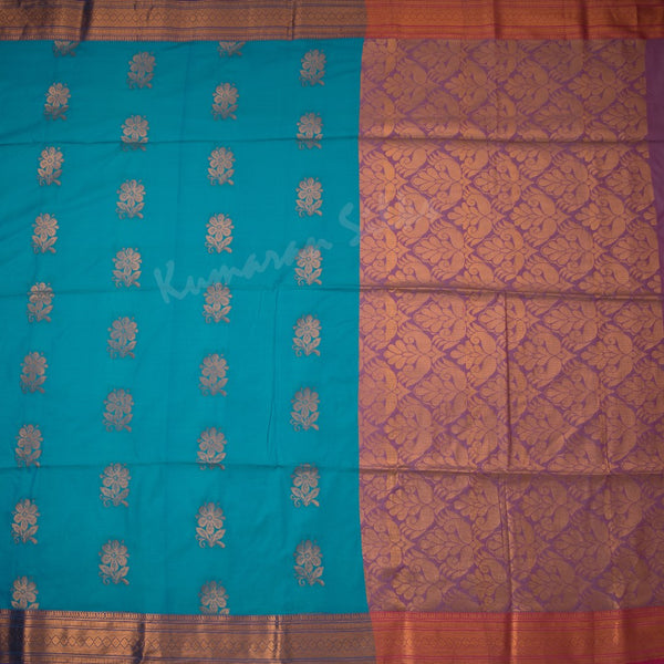 Semi Soft Silk Blue Zari Worked Saree