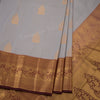 Semi Silk Grey Zari Worked Saree 03