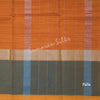 Gadwal Cotton Orange Striped Saree