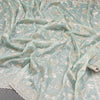Organza Sea Green Embroidered Saree