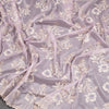 Organza Violet With Zari Embroidered Saree
