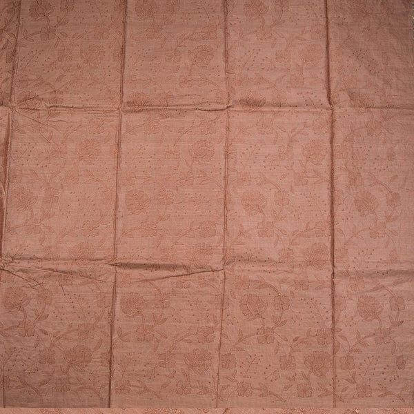 Semi Tussar Brown Sugar Thread Work Saree