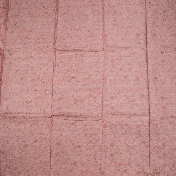 Semi Tussar Light Brown Thread Work Saree