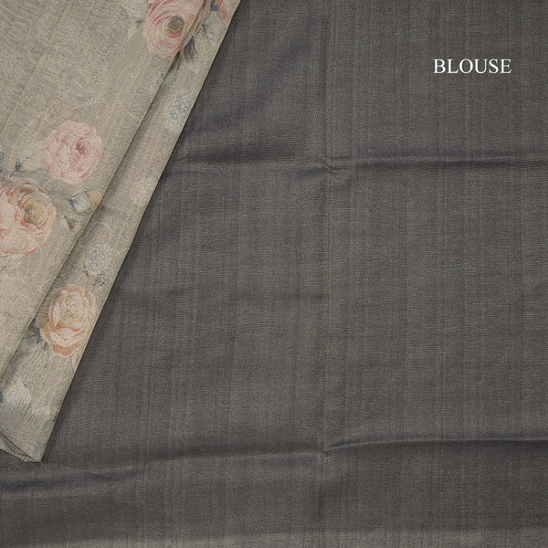 Organza Green Printed Saree 02