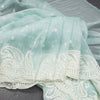 Organza Ice Blue Thread Embroidered Saree