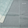 Organza Ice Blue Thread Embroidered Saree
