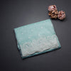 Organza Ice Blue Thread Embroidered Saree