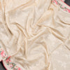 Cream Semi Raw Silk Thread Embroidered Saree 03