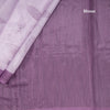 Lavender Semi Raw Silk Printed Sequence Work Embroidered Saree