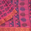 Sungudi Cotton Pink Printed Saree Without Blouse 06