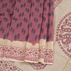 Sungudi Cotton Rouge Pink Printed Saree 
