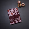 Chanderi Cotton Batik Printed Brown Saree