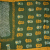 Chanderi Cotton Shibori Printed Green Saree