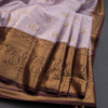 Pastel Purple Semi Silk Saree With Contrast Border