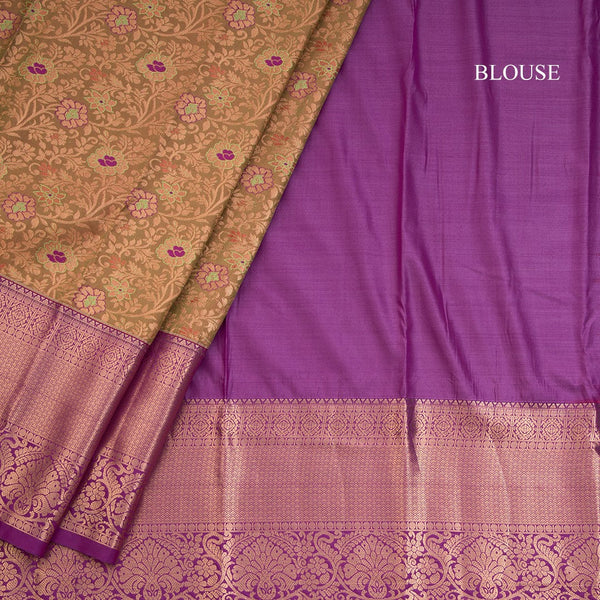 Shot Colour Semi Silk Saree With Contrast Border