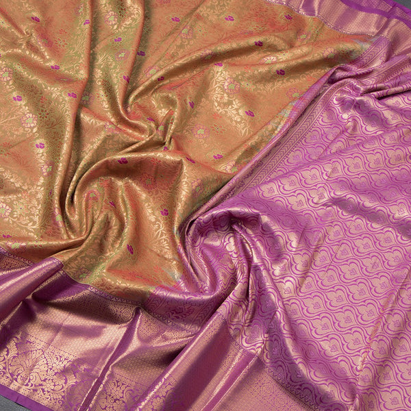 Shot Colour Semi Silk Saree With Contrast Border