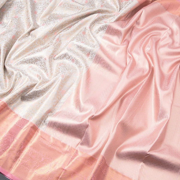 Cream Semi Silk Saree With Contrast Border 01