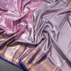 Pastel Purple Semi Silk Saree With Contrast Border 02