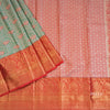 Green Semi Silk Saree With Contrast Border 02
