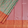Green Semi Silk Saree With Contrast Border 02