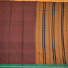 Dharwad Cotton Dark Maroon Striped Saree