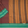 Dharwad Cotton Dark Maroon Striped Saree