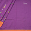 Dharwad Cotton Purple Thread Embroidered Saree
