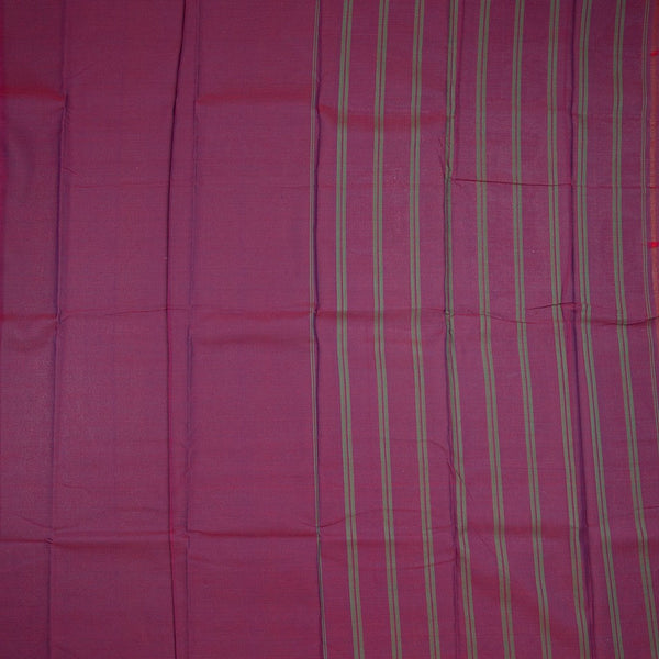 Dharwad Cotton Amaranth Purple Plain Saree