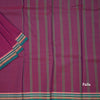 Dharwad Cotton Amaranth Purple Plain Saree