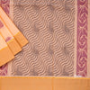 Orange Negamam Cotton Thread Embossed Saree 02