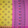 Lemon Yellow Poly Cotton Printed Saree