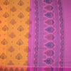 Orange Poly Cotton Printed Saree 02