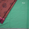 Brown Poly Cotton Printed Saree 04