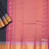 Silk Cotton Black Zari Worked Saree 05
