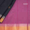 Silk Cotton Black Zari Worked Saree 05