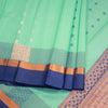 Silk Cotton Green Zari Worked Saree 06