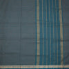 9 Yards Blue Chettinad Cotton Micro Checked Saree And Simple Thread Border Without Blouse 03